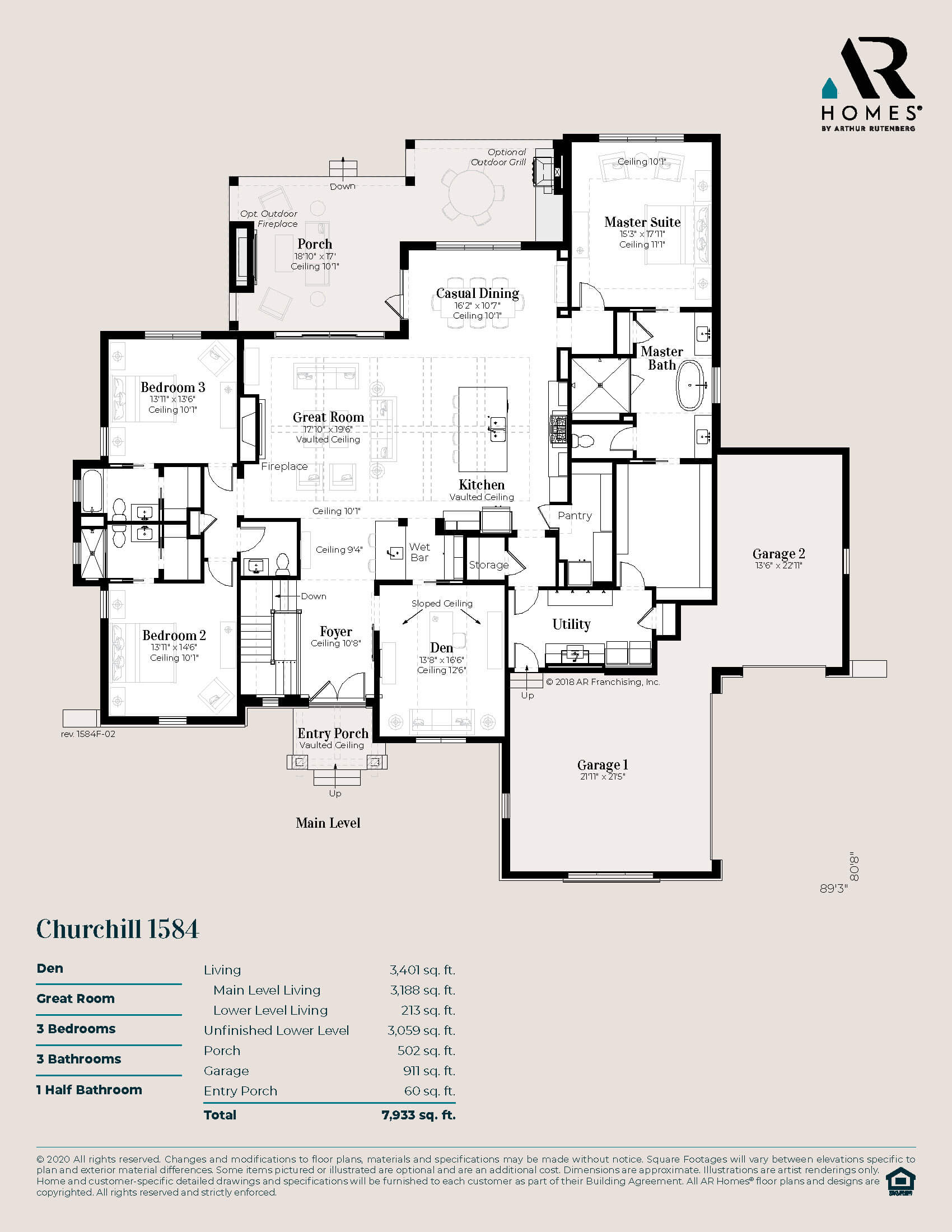 The Churchill Plan | AR Homes® by Arthur Rutenberg