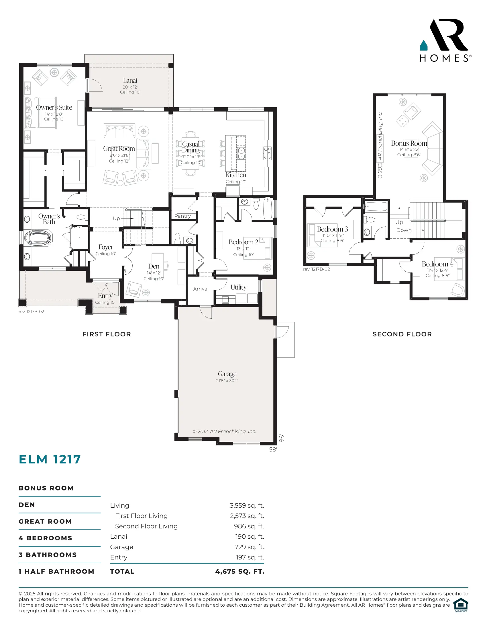 Elm 1217B Floor Plan