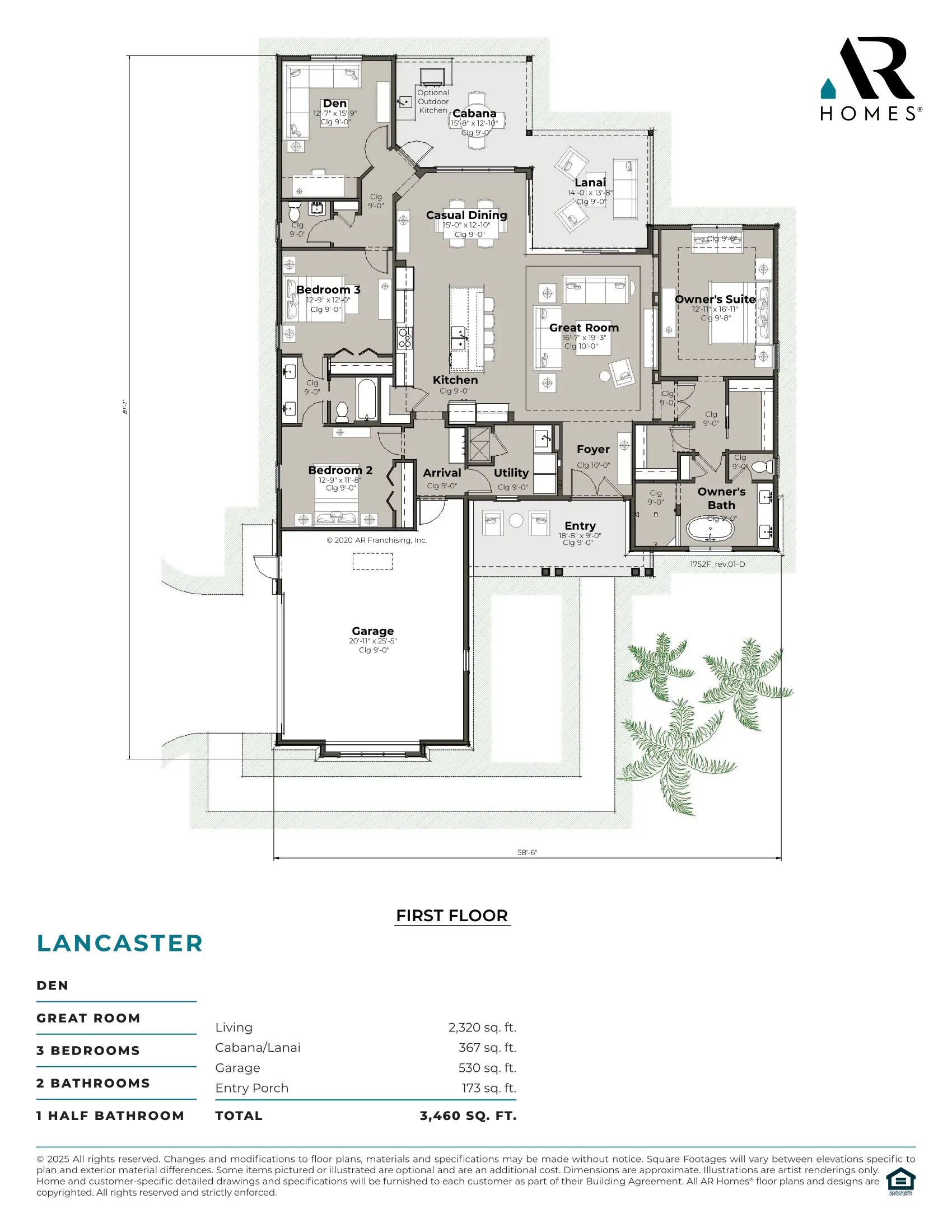 Lancaster 1752F Floor Plan