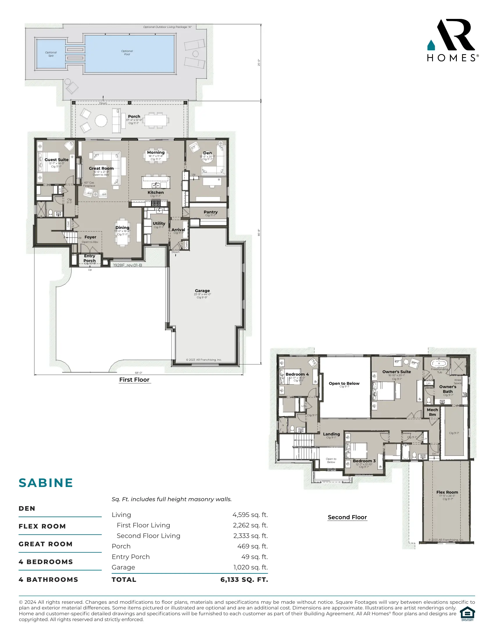 Sabine 1928F Floor Plan